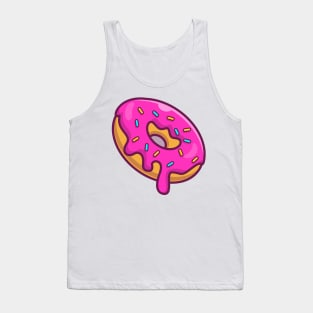 Flying Doughnut Melted Cartoon Tank Top